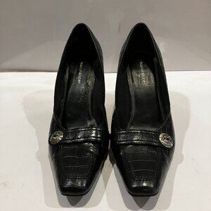 Naturalizer Women's Shoes Heels Pumps Black Leather Size 9 EUC